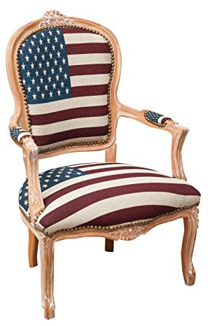 Biscottini barock Sessel Sessel Wohnzimmer Stil Luigi XVI aus massivem Buchenholz L 63 x T 65 x H 100 cm | Barock Stuhl | Retro Sessel | Barock möbel