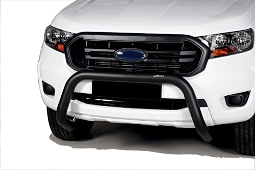 Misutonida Schwarzer Frontbügel 76mm mit EG-Typengenehmigung kompatibel mit Ford Ranger (2012-2022) Frontschutzbügel Rammschutz Rammbügel