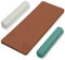BeaverCraft Leather Strop Kit for Knife Sharpening - Knife Strop Block 20x7.5 cm - Stropping Leather Kit LS2P11 with Green-Gray & White Polishing Compound - Knives Sharpener and Buffing Compounds