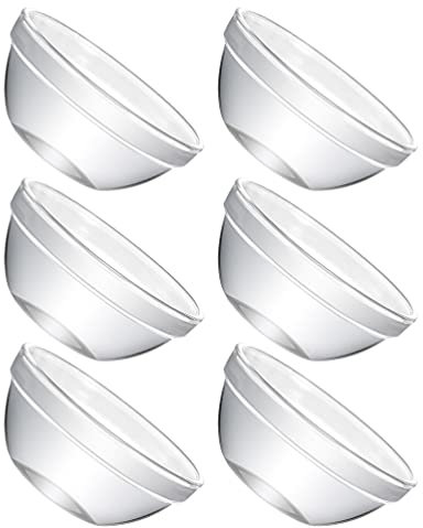 housoutil Set of 6 Glass Bowls, 2. 3 x 1. 1 Inch Mini Prep Bowls Stackable Glass Serving Bowls for Kitchen Prep, Dessert, Dips, Salad, Candy Dishes