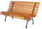 XXL Edle und Massive Parkbank aus Metall und Holz Gartenbank 150 x B. 70 x H. 81cm Sitzbank Farbe Natur