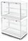 Vetrina in Acrilico trasparente; Multi step per collezione Lego, Statuine, Modellini; Box Espositore Gadget, Action Figure Organizzatore oggetti da collezione; (Bianca, Set da 2 (17*30*23CM))