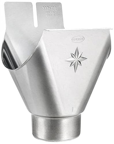 zbs24 Zink Einhängstutzen 280x100 für Dachrinne - ovale Form, Größe 7-teilig x 100mm - Verbinden von Dachrinne und Fallrohr