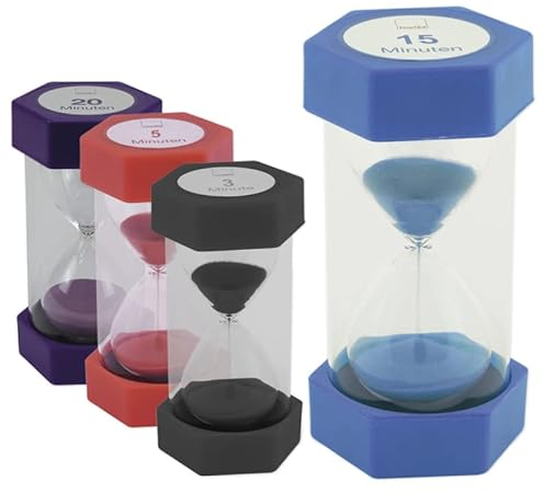 TimeTex Mega-Sanduhr - 15 Minuten - blau - 16 cm hoch - 61984