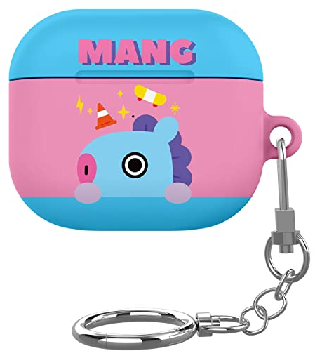 BT21 Offizielles Merchandise-Produkt für Airpods 3. Generation Schutzhülle Hartschale mit Schlüsselanhänger für Airpods 3 Hülle - MANG