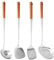 Dasing 4PCS Kitchen Utensils Set with Wok Ladle, Slotted Spoon and Soup Ladle, Food-Grade Stainless Steel Heat- Cooking Tools Kitchen Rice Ladle Long Handle Soup Server for Induction Hob