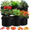 XRR Pflanzsack, 6 Stück 3 Gallonen Anbaubeutel Pflanzsäcke Verdickte und Atmungsaktive Vliestöpfe Gartenpflanzbeutel kartoffelsack für Blumen, Kartoffeln, Tomaten, Zwiebeln, Früchte(10L Schwarz)