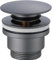 Mice - Valvola a Click Clack adatta per lavabi e bidet, facile installazione, tappi di scarico per lavandino, universale, con o senza bordo, Pop-Up grigio opaco-VCC017