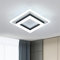 Comely LED Deckenleuchte, 24W Modern Deckenlampe LED Eckig Schwarz, Creative Geometrie Design Acryl Deckenbeleuchtung für Schlafzimmer Küche Flur, Kaltweiß Licht 6500K