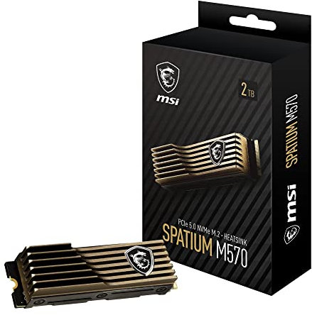 MSI SPATIUM M570 PCIe 5.0 NVMe M.2 2TB HS interne SSD PCIe Gen5 NVMe (SPATIUM M570 PCIe 5.0 NVMe M.2 2TB HS)