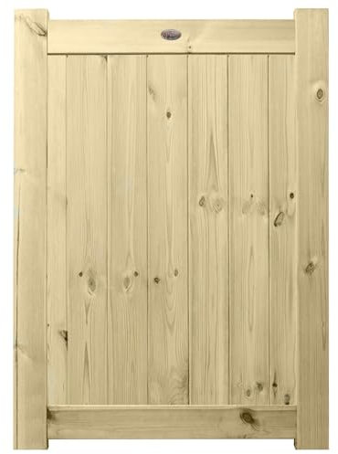 Premier URBAN Range Pedestrian No Trellis Trellis Top Gate Smooth Wooden Tongue & Groove Pathway Height: 4ft (120cm) x Width: 3ft (90cm) No Hinge Pack Selected