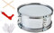 LOVIVER 11 Snare Drum mit Handschuhen Leichte Musikinstrumente Schlaginstrument für Kinder Kinder Erwachsene Geschenke, ARGENT