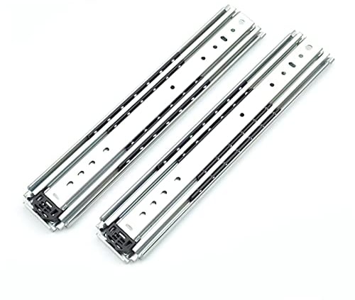 PhIree Vollauszug, Robuste Schubladenschienen, 700 Mm, 800 Mm, 1000 Mm, 1200 Mm, 1500 Mm, 2000 Mm, Metall, Stahl, Kugellager, 3 Falten, Schubladenschienen, 220–500 Kg, Seitliche Montage, 1 Paar/Mult