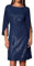 GRACE KARIN Damen Club Glitzer Kleid Vintage MidiKleid Pailletten Kleid 3/4 Ärmel Party Cocktailkleid Festlich Hochzeit Abendkleid XXL Dunkelblau-Pailletten CL1812A22-05