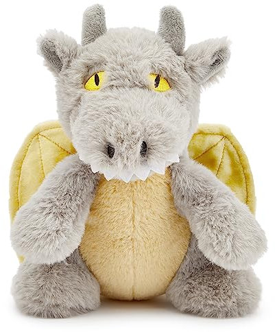 Zappi Co 100% recyceltes Plüschtier, Grauer Drache (21cm Höhe) Weiches, kuscheliges, umweltfreundliches Tiersammlung für Neugeborenes Kind Erstes Kind