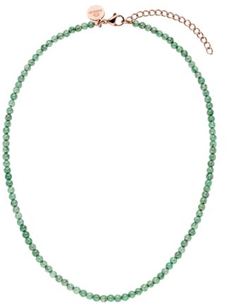 Purelei® Aventurine Kette Damen (Rosegold) – Halskette Damen aus langlebigem Edelstahl – Wasserfeste Kette – 35-45 cm Länge verstellbar – Halskette für deinen individuellen Look