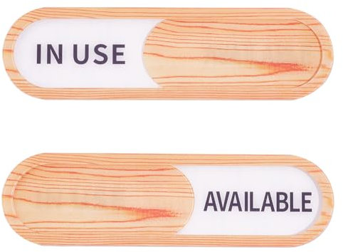 GOMAKERER 2 Pcs Acrylic Slide Signs, In Use Available Privacy Slider Sign Privacy Sliding Door Sign Slide Door Sign Indicator for Room Do Not Disturb UV Process Office