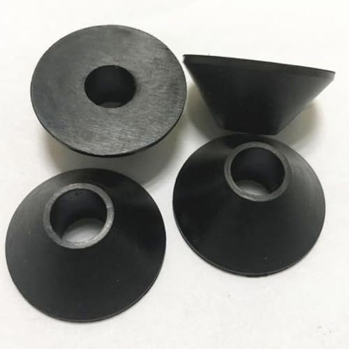 4 Rubber Fixture Non Slip Toilet Seat Hinge Fittings Secure Replacement for Two Loose Toilet Seats Black