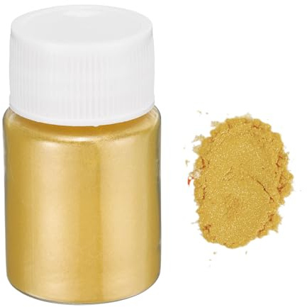 sourcing map 15g/0.5oz Mica Powder Natural Resin Epoxy Pigment Powders for Casting Resin, Car Paint, DIY Arts and Crafts, King Gold