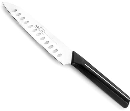LACOR - 38233 - Cuchillo Santoku Master, Acero Inoxidable, Filo Taper Grinding, Mango Antideslizante, Afilado y Resistente, Limpieza a mano, Apto para Cualquier Tipo de Carne y Pescado, 18 cm