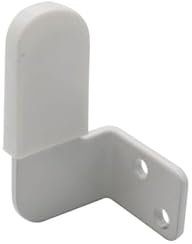 Support de Poignée d'Espagnolette - Aluminium Blanc - Gache pour Volet Battant 1 Vantail - Support pour Arrêt de Volet Battant Bois PVC ou Aluminium - Fabrication Française
