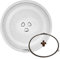 Simpls Plateau en verre universel pour micro-ondes Plateau tournant en verre pour micro-ondes Couvercle de plaque ronde 24,5 cm