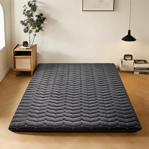 Vibe bear Japanische Futon-Bodenmatratze, Premium-Schaumstoff, 8,1 cm dick, Doppelbettgröße, 99,1 x 203,2 cm, 100 % hochdichter Schaumstoff, bequeme Isomatte, Tatami-Matte für Schlafsaal, Schlafzimmer