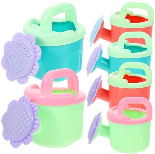 VICASKY 6pezzi Annaffiatoi Per Ragazzo Ragazza Giocattolo Da Bagno e Giardinaggio Con Beccuccio Ergonomico e Manico Comodo Per Spiaggia e Giardino Colore Vivace e Design Carino