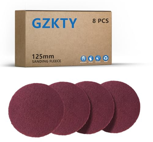GZKTY 8Stk Schleifvliese 125 mm Klett, P150-180 Körnung, Schleifvliese für Exzenterschleifer, Schleifmaschine, Poliermaschine