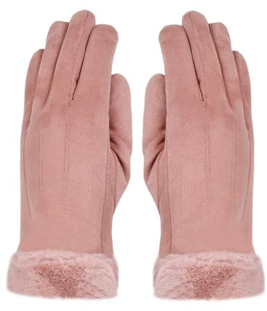 volumoon Winterhandschuhe Skihandschuhe Damen, Radsporthandschuhe Damen wasserdichte, Warm Touchscreen Laufen Outdoor Gloves,Thermo Fahrradhandschuhe Motorradfahren Reithandschuhe Winter (Rosa)