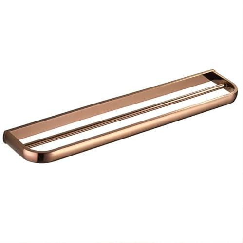 GUIXAN Porte-Serviettes Porte-Serviettes, Porte-Serviettes Double pôle en Or Rose, Porte-Serviettes en cuivre pour Salle de Bain, Porte-Serviettes, Porte-Serviettes/Or Rose