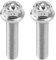 ECSiNG 2pz M6x25mm Bulloni A Testa Esagonale Flangiati Bullone Esagonale In Titanio Completamente Filettato Bulloni Forati Per Bici Sportive E Kart Filo Di Bloccaggio Argento