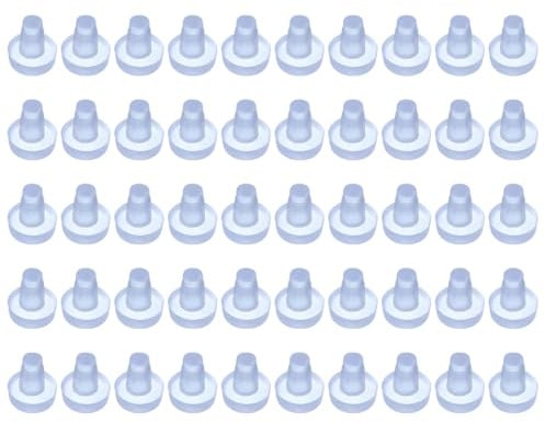 PATIKIL 50 Stück Glas Tischplatten Puffer 6mm Gewindedurchmesser | A-Typ Pellets, Weiche Stammklare Puffer Gummigriffe, Anti-Rutsch-Pads, Für Glas Tisch Möbel Schrank
