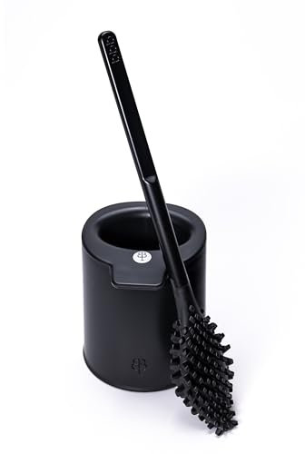 Biom Paris – WC-Bürste Ohne Borsten Und Tropffrei – Hygienische Reinigung Mit Blattkopf, Recycelter Kunststoff Aus Pflanzenabfällen, Wand- Oder Bodenmontage, Nachhaltiges Design Für Jedes Bad