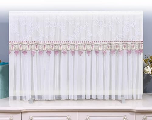 LIANTIAN Protection d'écran TV en Gaze, boîtier TV Universel pour Le déplacement, adapté à Divers téléviseurs, Housse Anti-poussière pour téléviseurs LCD LED(B,110 * 65cm)