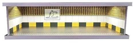 NUEIOVRW 1/43 Diorama Garage Model, LED Lighting Parking Lot Scene Model, Diecast Model Car Display Case, Model Cars Storage, Building Model Garage With Acrylic Dust Door(MJ-10)