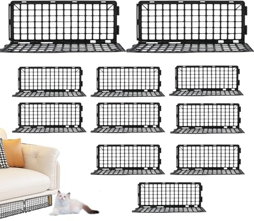 Yaztauho Unter-Bett-Blocker - Verstellbarer Kantenschutz - 12 Stück Schutzstopper Für Haustiere Wohnzimmermöbel Spielzimmer Katzen Schlafzimmer Zuhause Hund