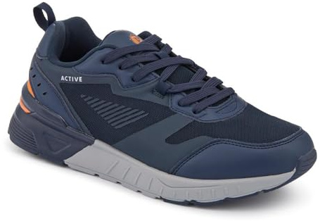 Extra-Wide Chunky Trainers - Navy Size 8