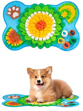 Schnüffelteppich für Hunde,Intelligentes Hundespielzeug,Intelligenztraining für Hunde,Waschbare Trainingsmatte