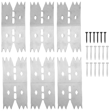 6 PCS Wood Board Fixing Clamp, Stainless Steel Fastening Plate Clamp Tool Slab Clamping Dogs For Woodworking Tools Positioning