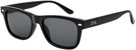 ZOL East 54 Occhiali da Sole Unisex Quadrati, UV400 Categoria 3, Sunglasses con Montatura e Lenti in Policarbonato Resistenti, Cerniere Rinforzate, Certificazione CE, Comfort Ergonomico