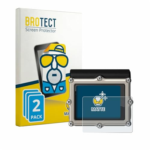 BROTECT Entspiegelungs-Schutzfolie für Shearwater Petrel 3 dive computer (2 Stück) Matte Displayschutz-Folie, Anti-Reflex, Anti-Fingerprint