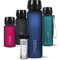 720°DGREE Trinkflasche 650ml “uberBottle“ softTouch +Früchtebehälter - BPA-Frei - Auslaufsichere Wasserflasche für Kinder, Schule, Uni, Sport, Outdoor, Fitness - Tritan Sportflasche - Leicht, Stoßfest