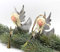 Christbaumschmuck Weihnachts-ANHÄNGER 2er Set Christbaumanhänger Deko Metall Engel Silber zum Hängen Weihnachten Weihnachtsdeko