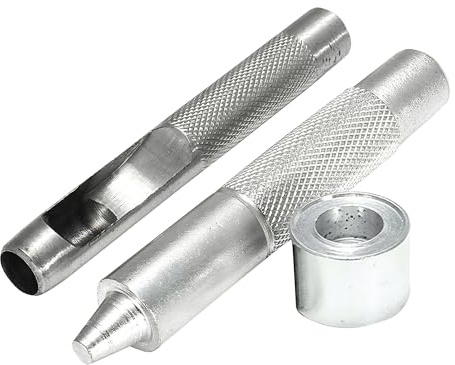 WedDecor 16mm Leather Hole Punch Set 3 Parts Eyelets Grommets Fixing Tool Kits for DIY Hollow Punch Leather Craft, Watch Strap, Canvas Belt, Handbag, Cloth Repairing