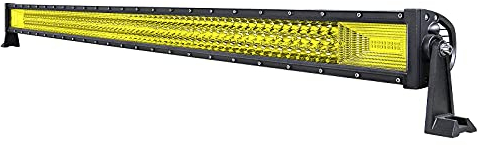 Willpower Led Arbeitsscheinwerfer Bar Gelbes Licht, 52 Zoll 675W Gewolbt Led Balken 12v Mit Kabelbaum Wasserdicht led lightbar Auto led lichtbalken 12v led Scheinwerfer für SUV Offroad ATV UTV 4x4