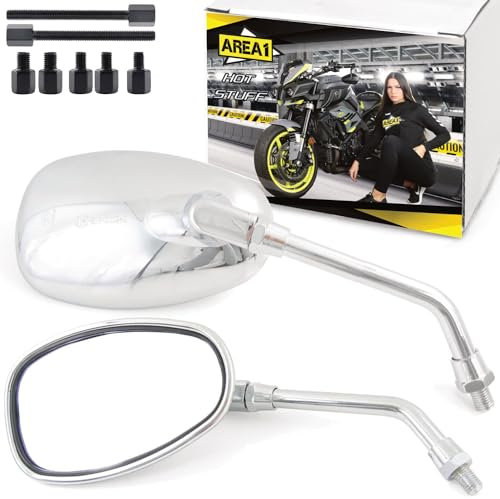 Rückspiegel Set kompatibel mit Vespa ET2, ET4, 50, 125, 200 / 2x Spiegel kompatibel mit Vespa PX, FL (V8)