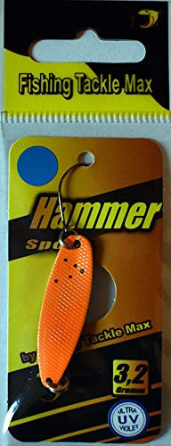 FTM Spoon Hammer Blinker 3,2g - Forellenblinker, Farbe:Salmon UV/Blue UV