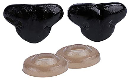 10 Sicherheits-Nasen mit Gegenstück Kunststoff Teddynasen Kuscheltiere Amigurumi Variantenwahl, Größe:17 x 11 x 16 mm, Farbe:schwarz