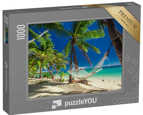 puzzleYOU: Puzzle 1000 Teile „Hängematte unter tropischen Palmen, Fidschi-Inseln“ – aus der Puzzle-Kollektion Aus Aller Welt